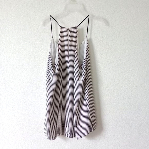 Express Women's Black & White Striped V-neck Camisole Tank Top size Small - Picture 2 of 8